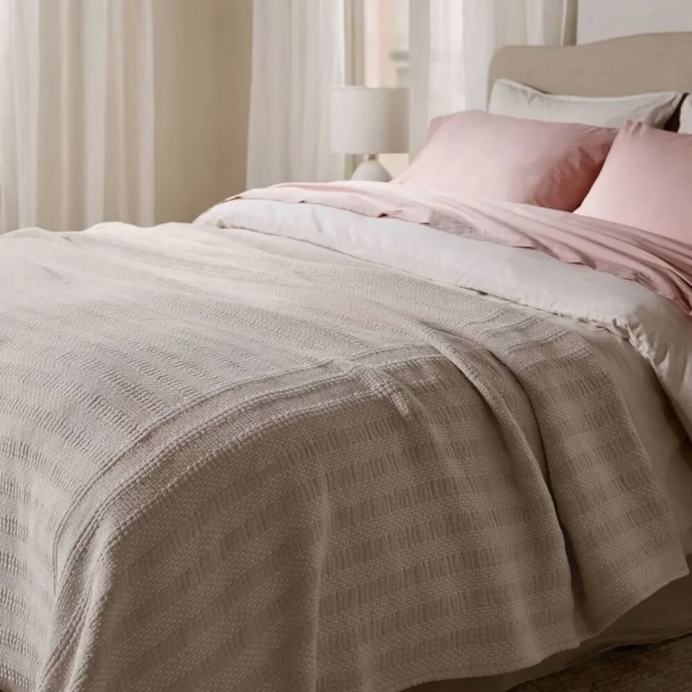 Parachute - Desert Stripe Bed Blanket Queen/King Natural - Par Beige